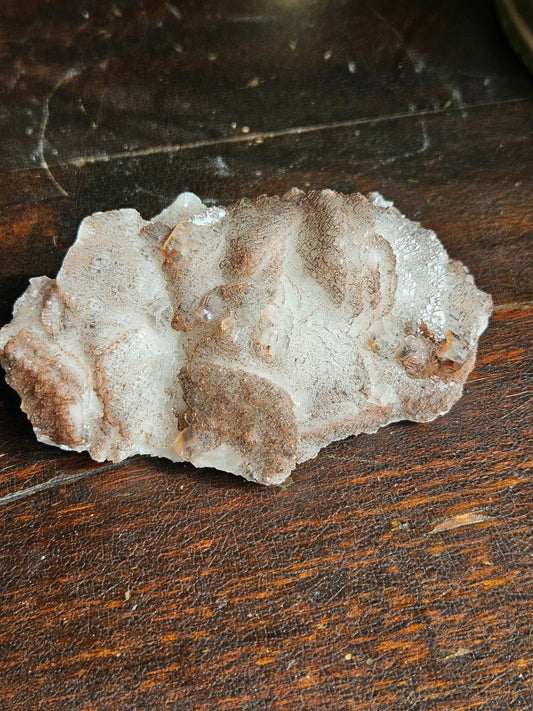 Calcite Cluster, Daye Locality — Iron Staining + Micro Pyrite — 11.9 oz