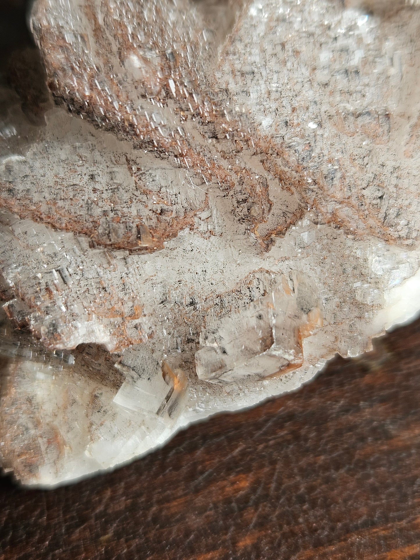Calcite Cluster, Daye Locality — Iron Staining + Micro Pyrite — 11.9 oz