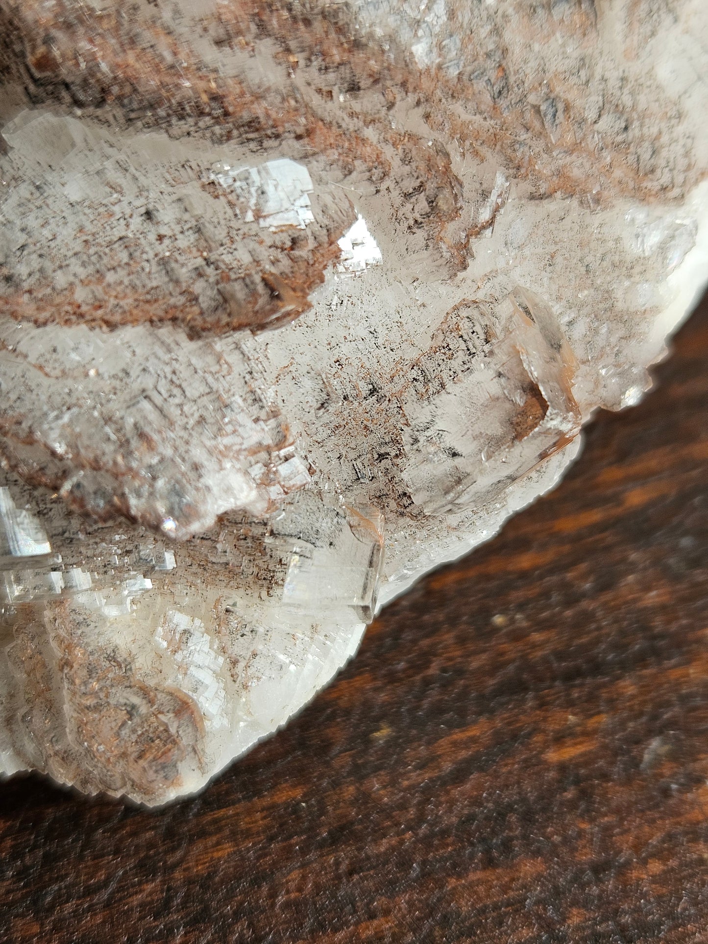 Calcite Cluster, Daye Locality — Iron Staining + Micro Pyrite — 11.9 oz