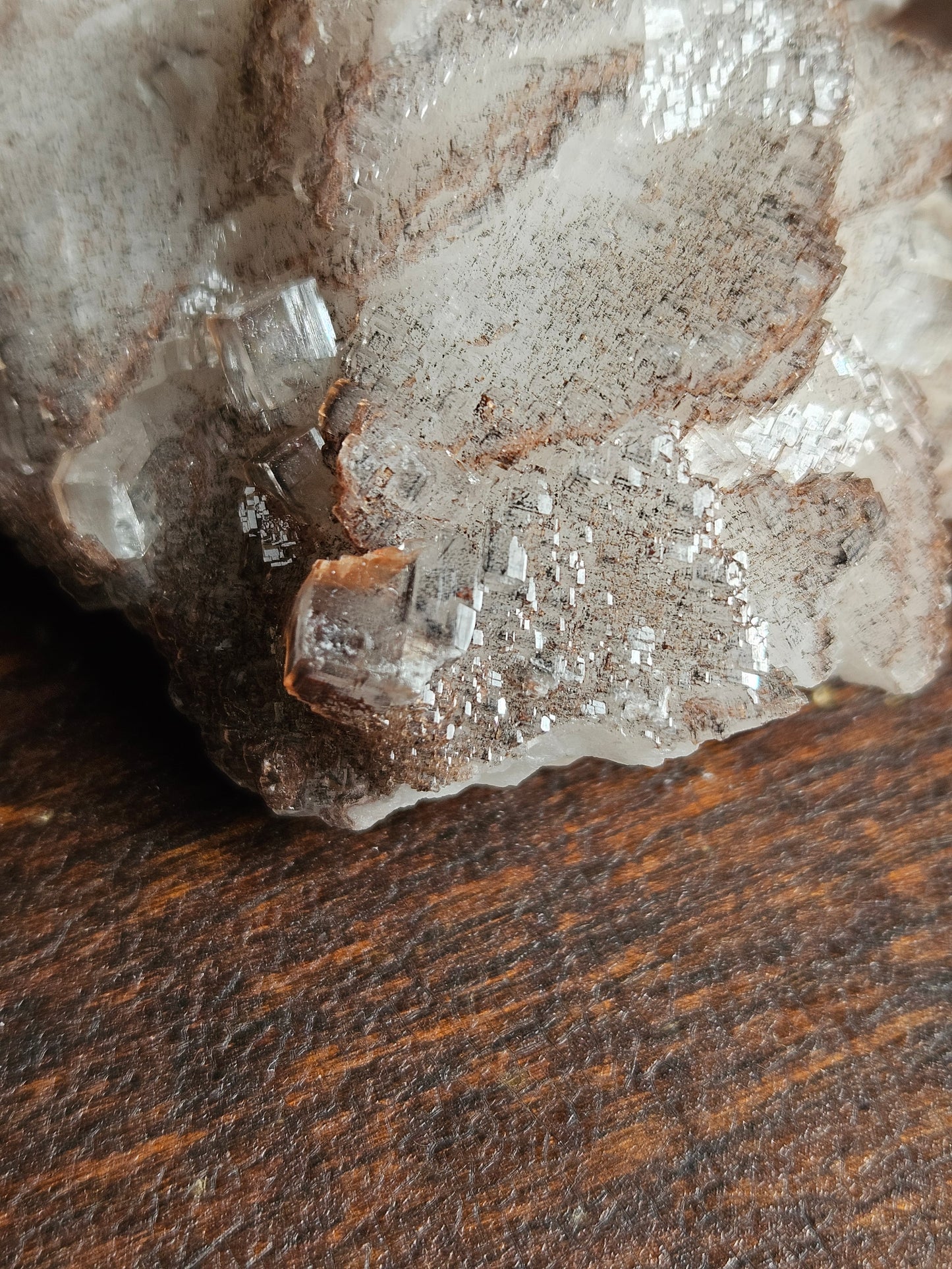 Calcite Cluster, Daye Locality — Iron Staining + Micro Pyrite — 11.9 oz