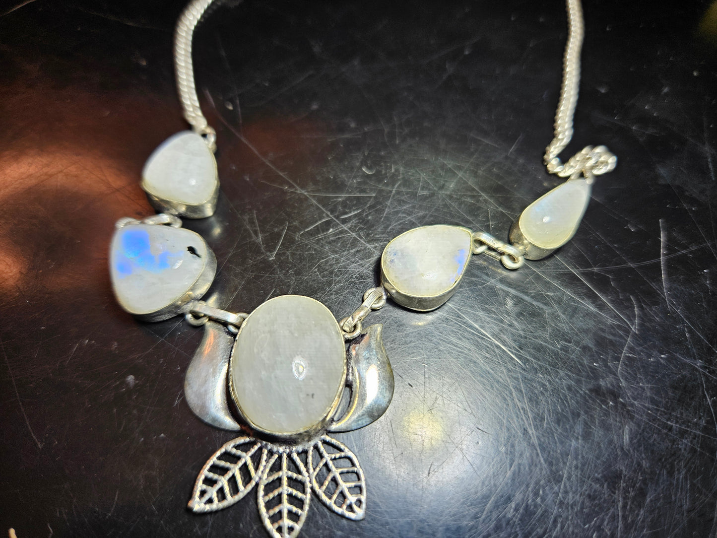 Rainbow Moonstone Necklace