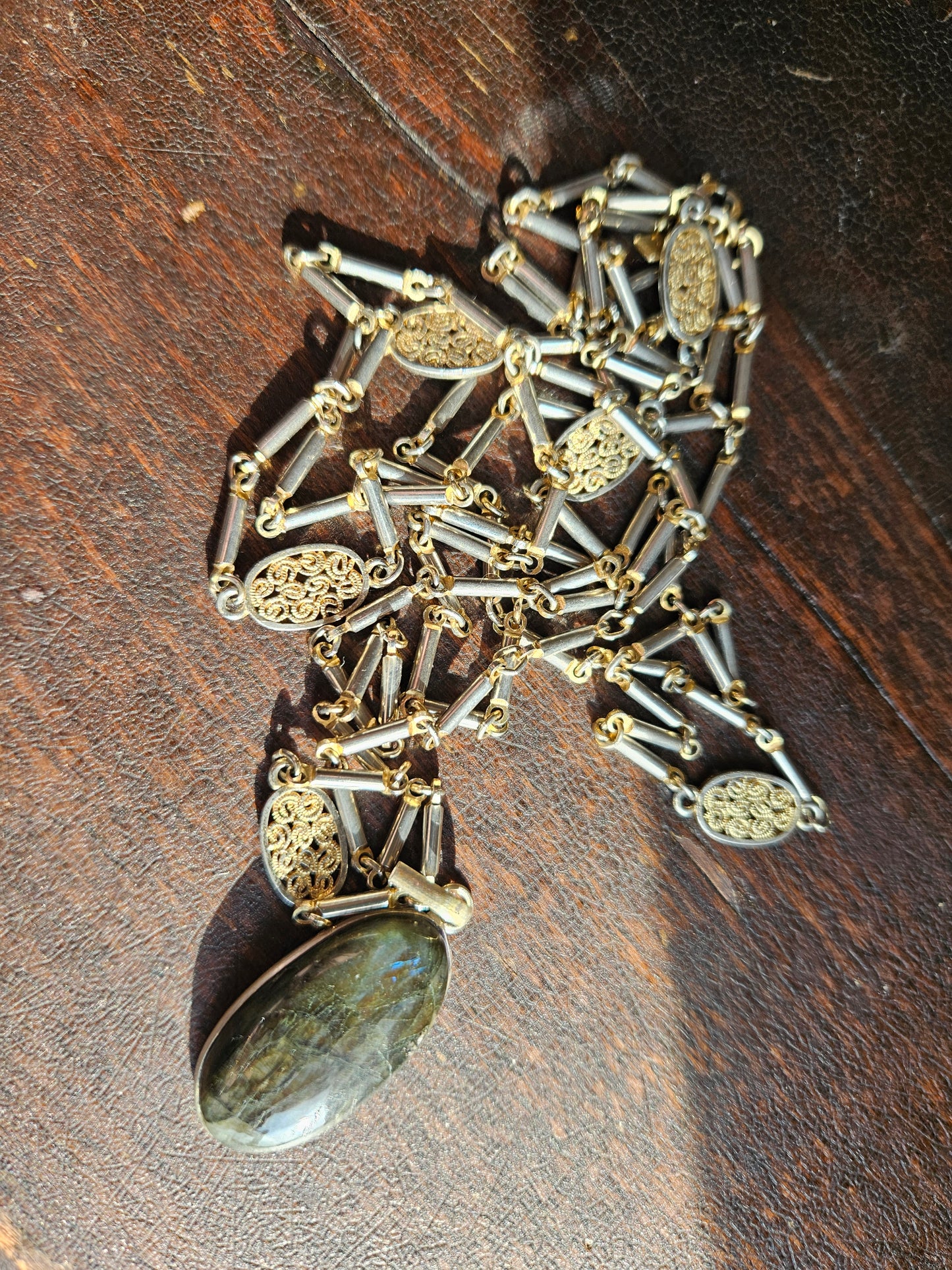 Labradorite Pendant Green