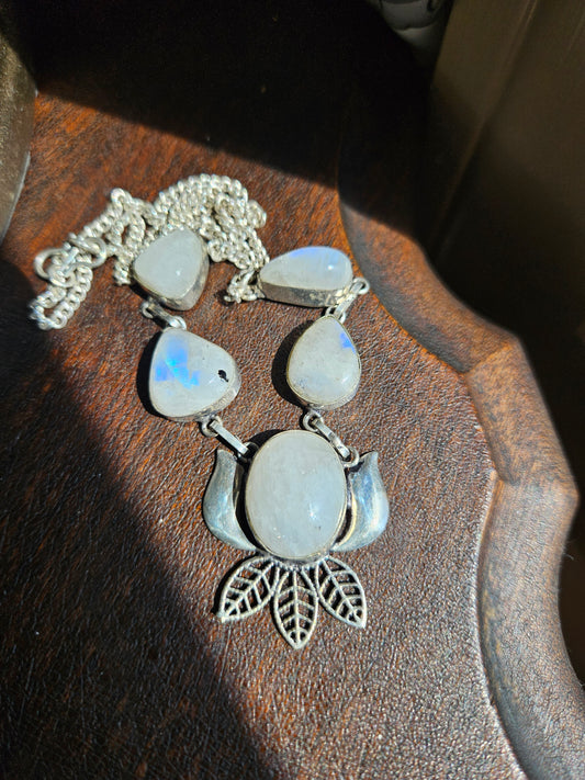 Rainbow Moonstone Necklace