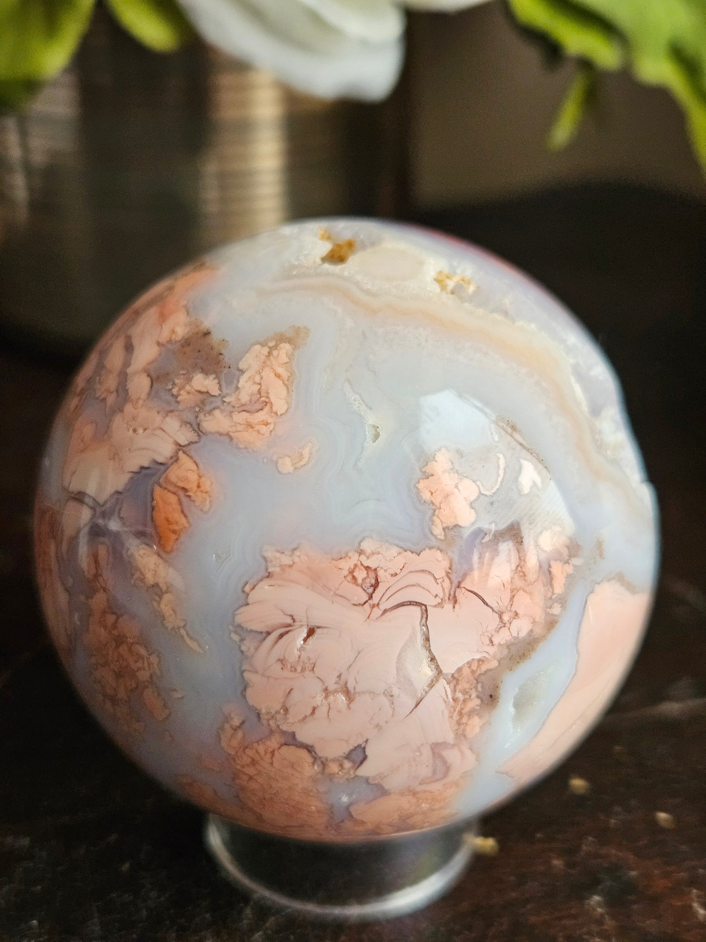 Pink Cotton Candy Agate Sphere C