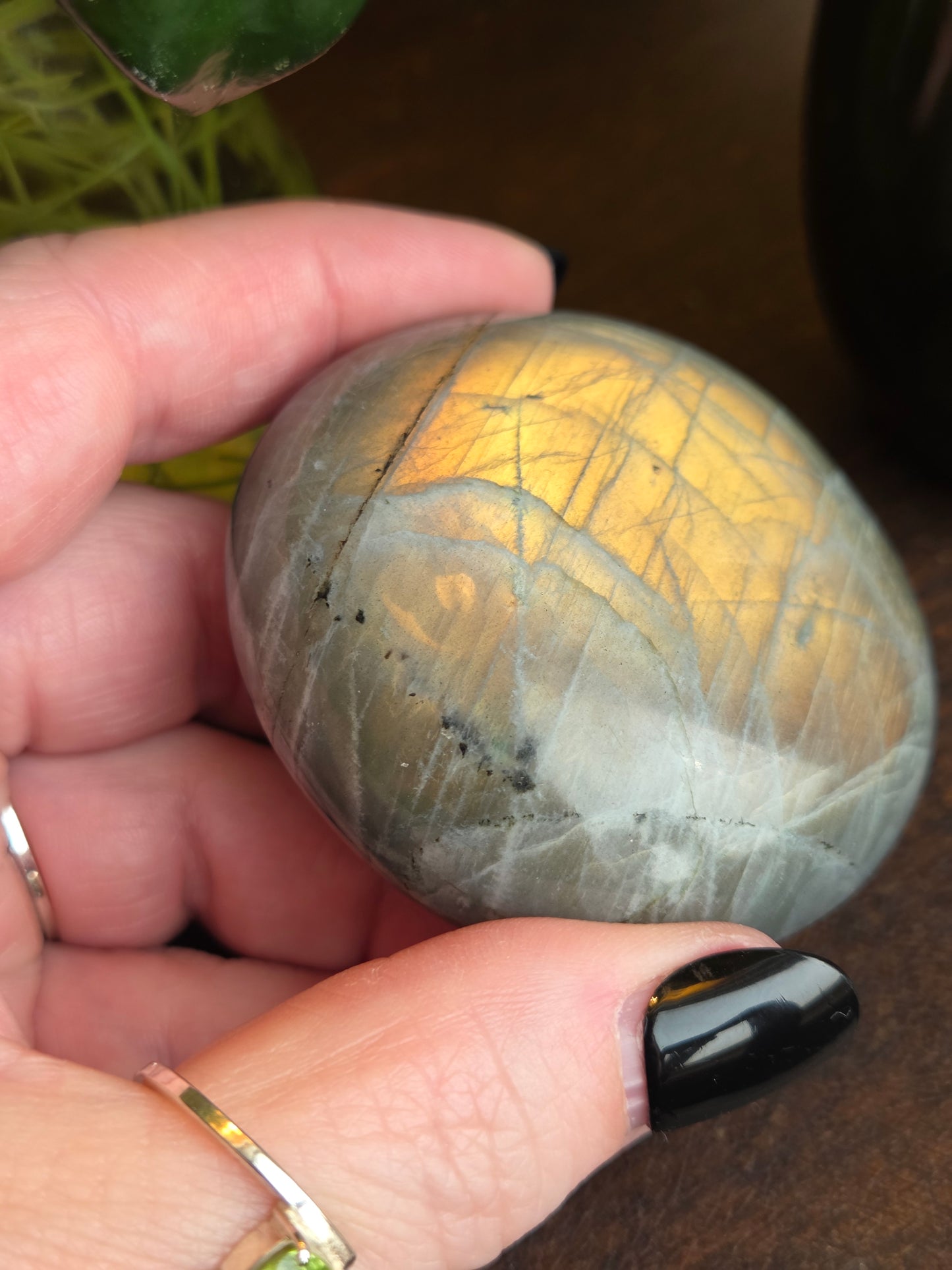 Labradorite Sunset Orange Gold Chartreuse B