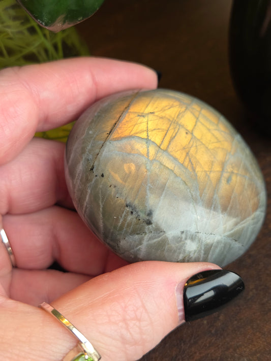 Labradorite Sunset Orange Gold Chartreuse B