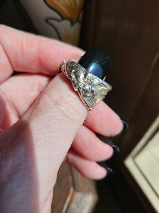 Vintage Sterling Silver Lily Ring