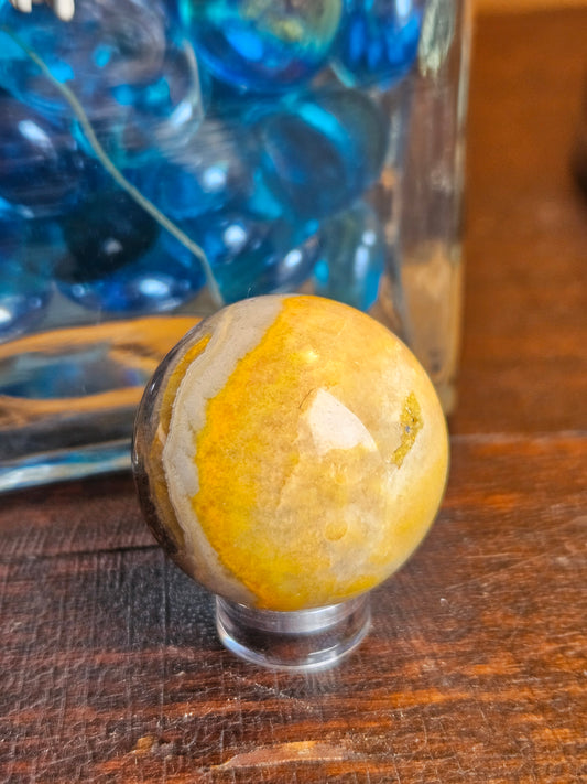 Bumble Bee Jasper Small Sphere